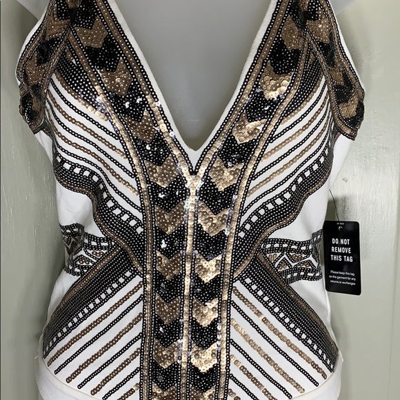 Express Sequined Body Suit - Picture 2 of 10